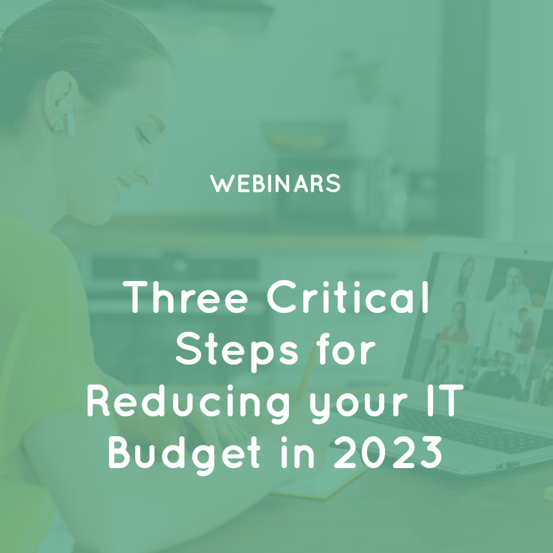 Three Critical Steps for Reducing your IT Budget in 2023